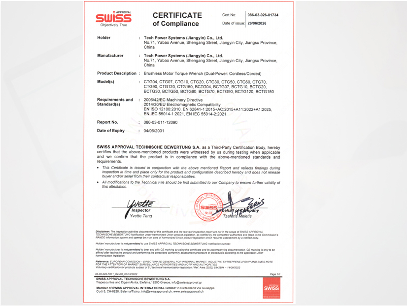 Quality goes global at an accelerated pace! BOLTING successfully obtains EU CE certification